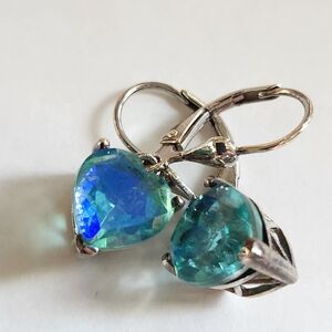 Peacock Quartz Triplet. Earrings